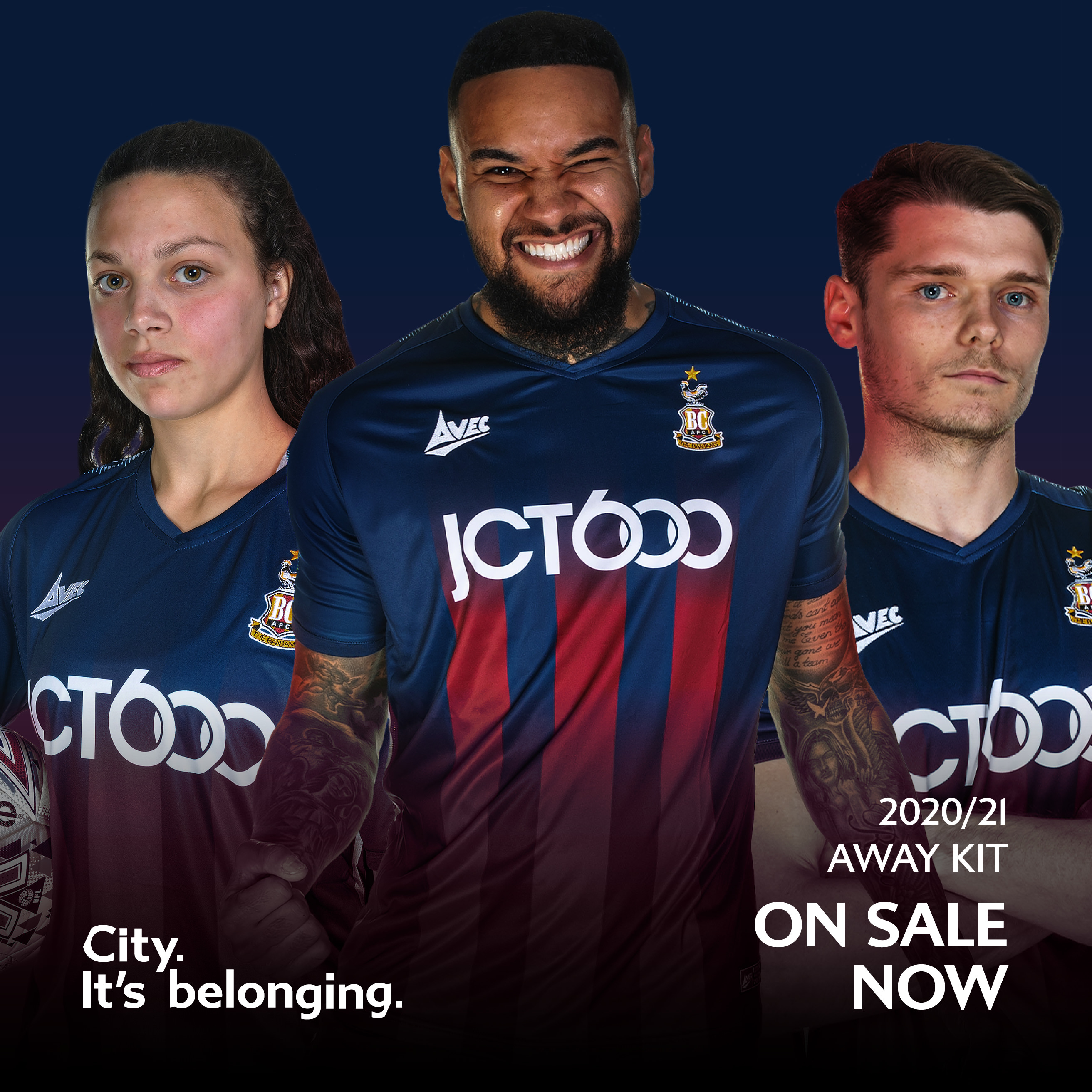 bradford city football kit